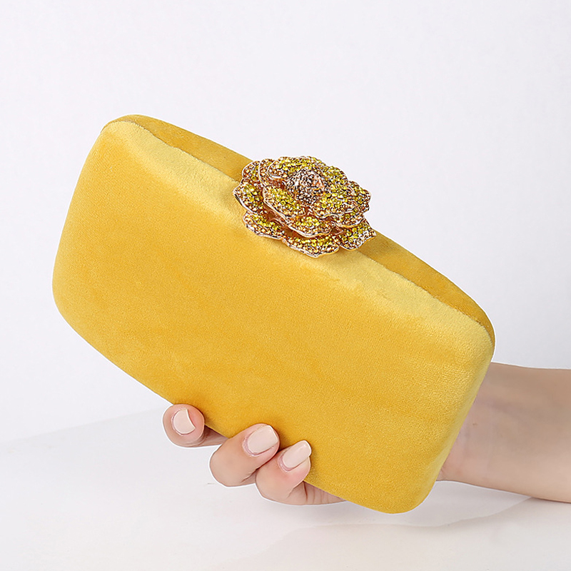 Luxury Bags Yellow - Fuzzy Tote Bag Bridal Party Clutch