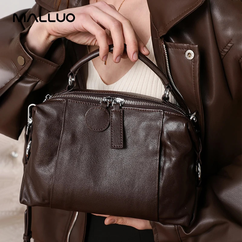 Luxury Bags Medium Size - Women Natural Cow Genuine Leather Shoulder