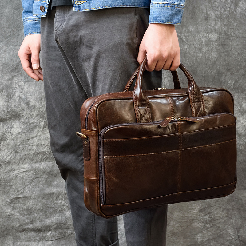 Luxury Bags Laptop - Luxury Genuine Leather Handbag for Men
