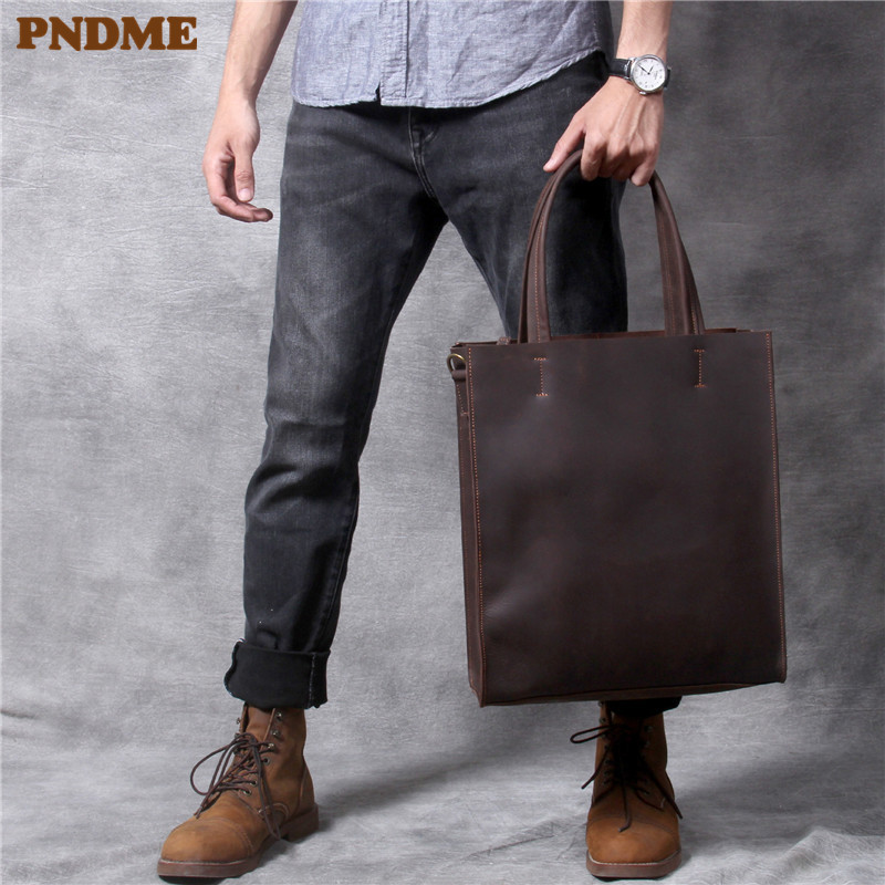 Vintage genuine leather men ha - Luxury Bags Laptop review and price