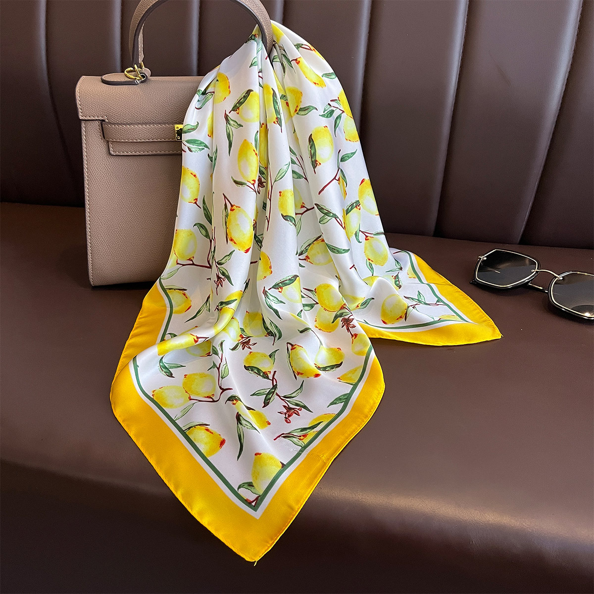 Luxury Yellow Lemon Print Squa - Luxury Bags Yellow review and price