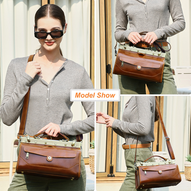 Full Grain Lamb Cowhide Leathe - Luxurious Bag review and price