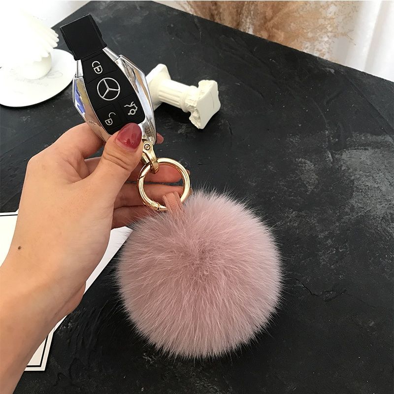 2024 Fluffy Real Fox Fur Ball  - Luxury Bags Yellow review and price