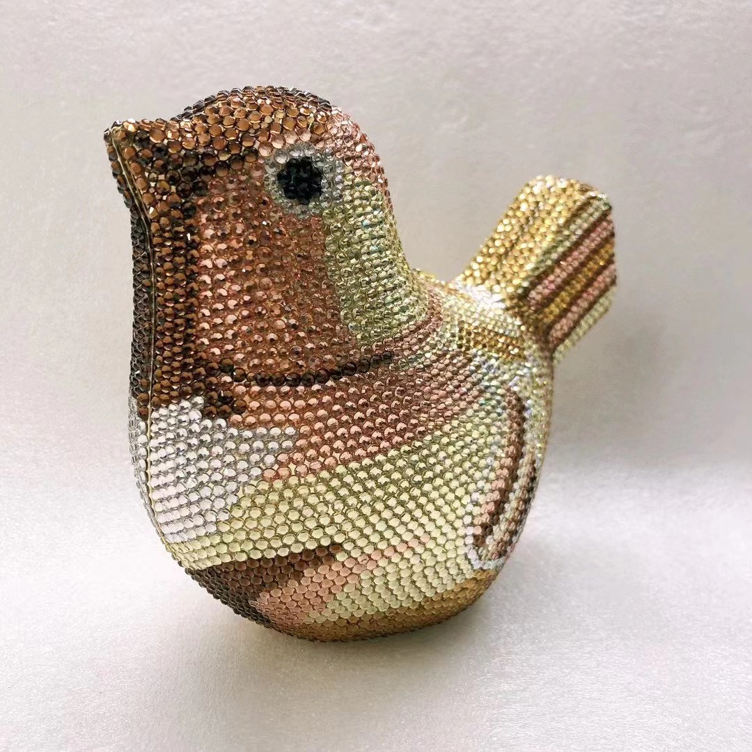 Bird Diamond Evening Bag Clutc - Luxury Bags Yellow review and price