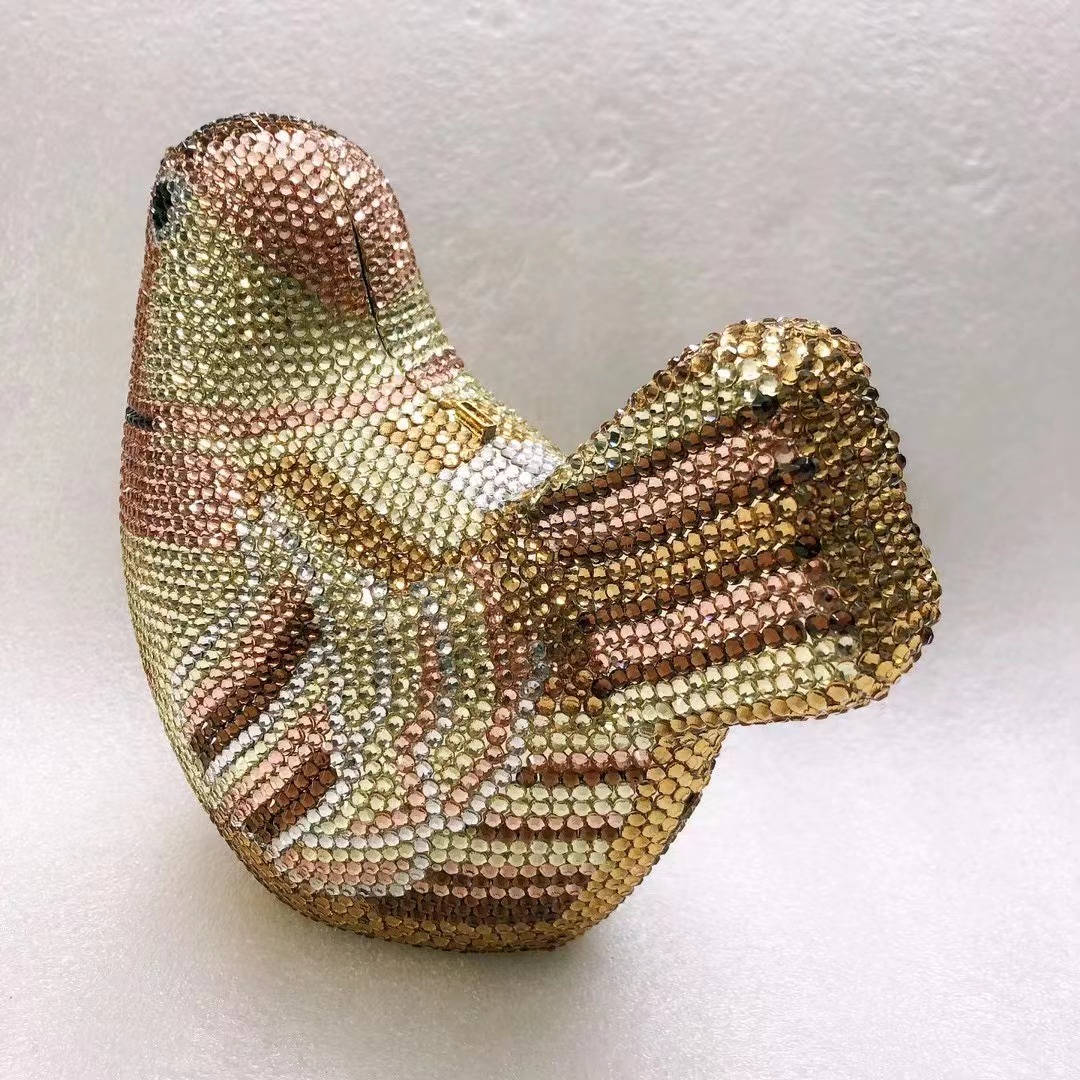 Bird Diamond Evening Bag Clutc - Luxury Bags Yellow review and price