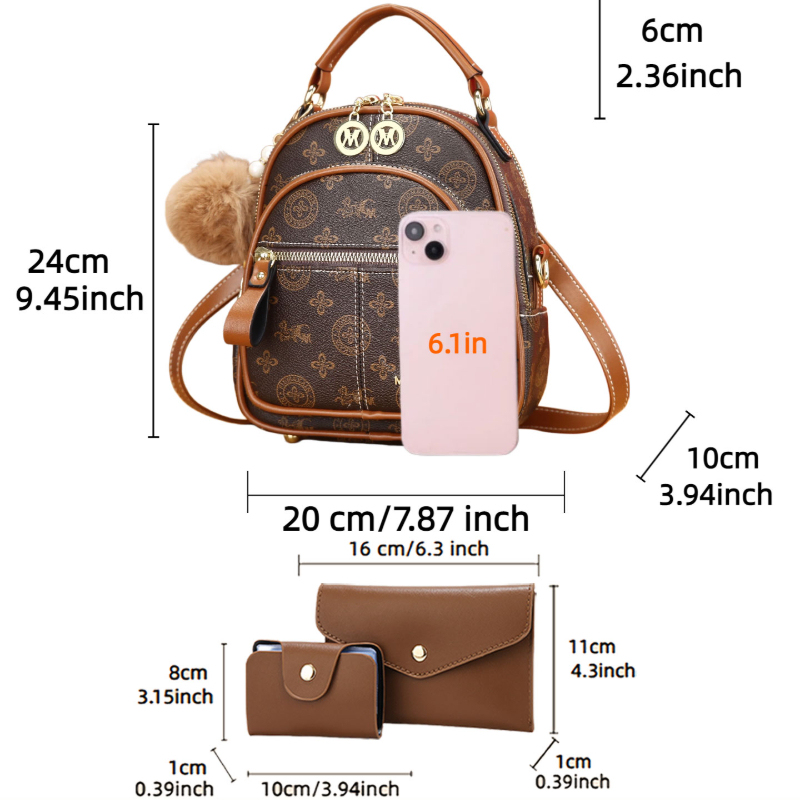 3-piece women's bag set, light - Luxurious Bag review and price