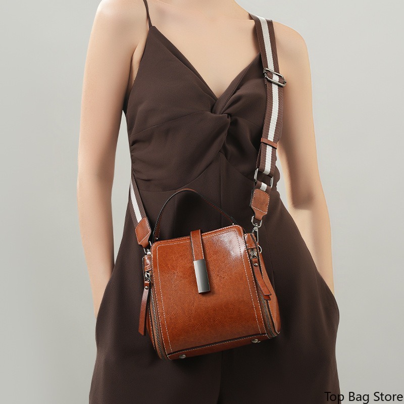 Genuine Leather Crossbody Bag  - Quiet Luxury Bags Crossbody review and price