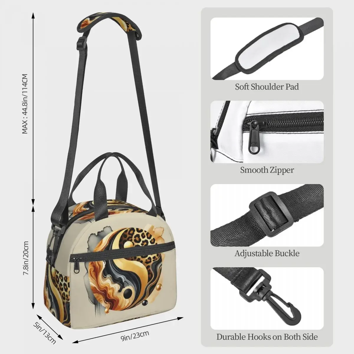 Leopard Yin Yang Luxury Gold M - Luxury Bags For Kids review and price