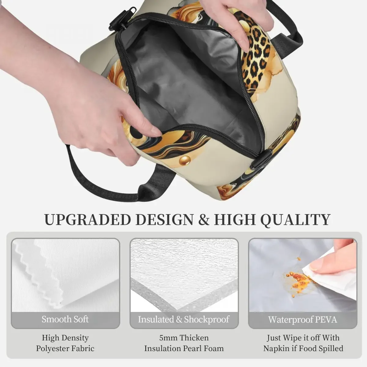 Leopard Yin Yang Luxury Gold M - Luxury Bags For Kids review and price