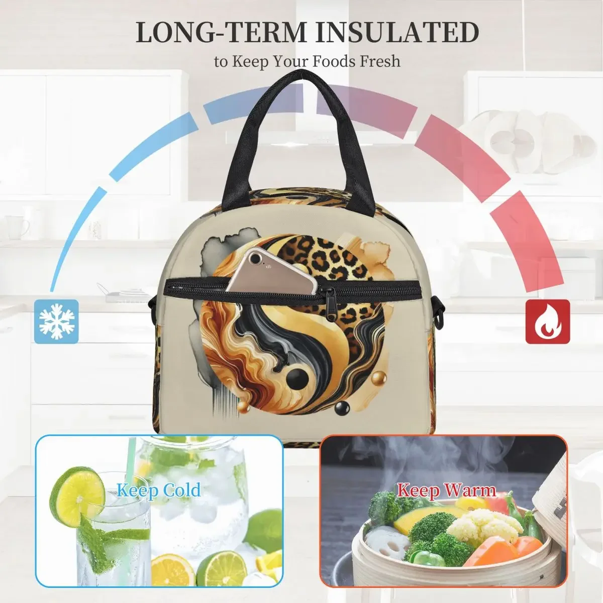 Leopard Yin Yang Luxury Gold M - Luxury Bags For Kids review and price