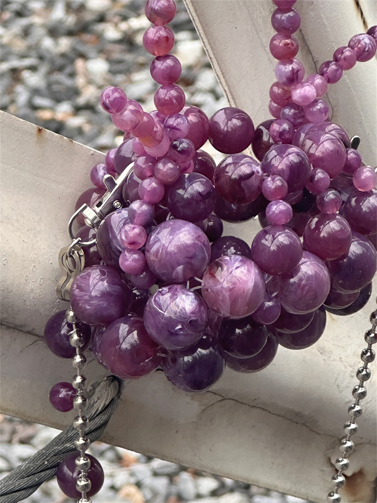 Girls Mini Purple Beaded  Clut - Luxury Bags For Kids review and price