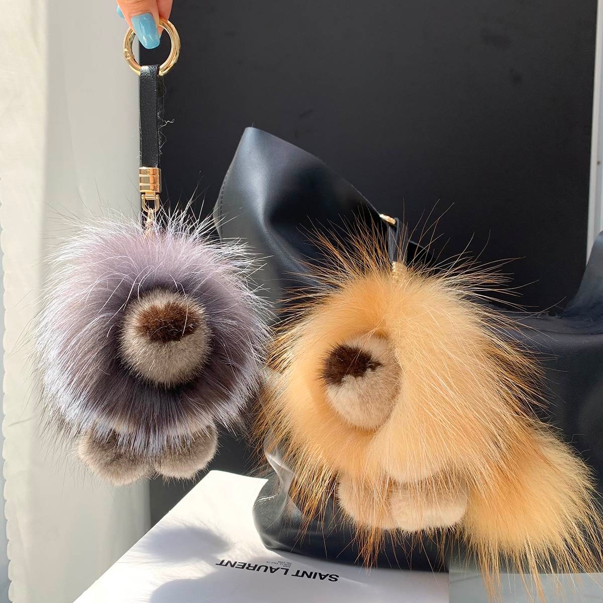 Luxury Real Mink Fur Lion Pend - Luxury Bags For Kids review and price