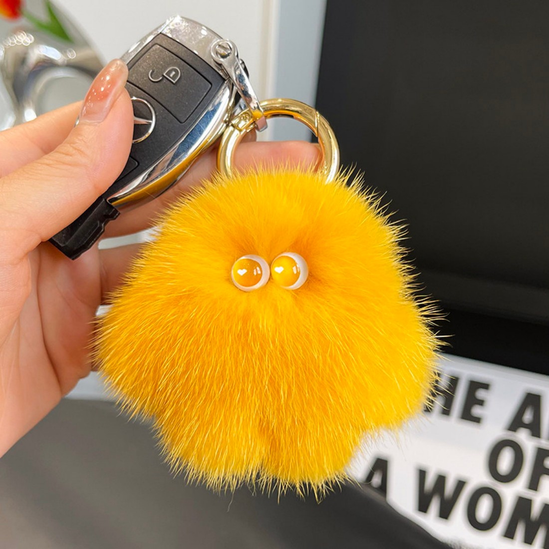Luxury 8Cm Fluffy Real Mink Fu - Luxury Bags Yellow review and price