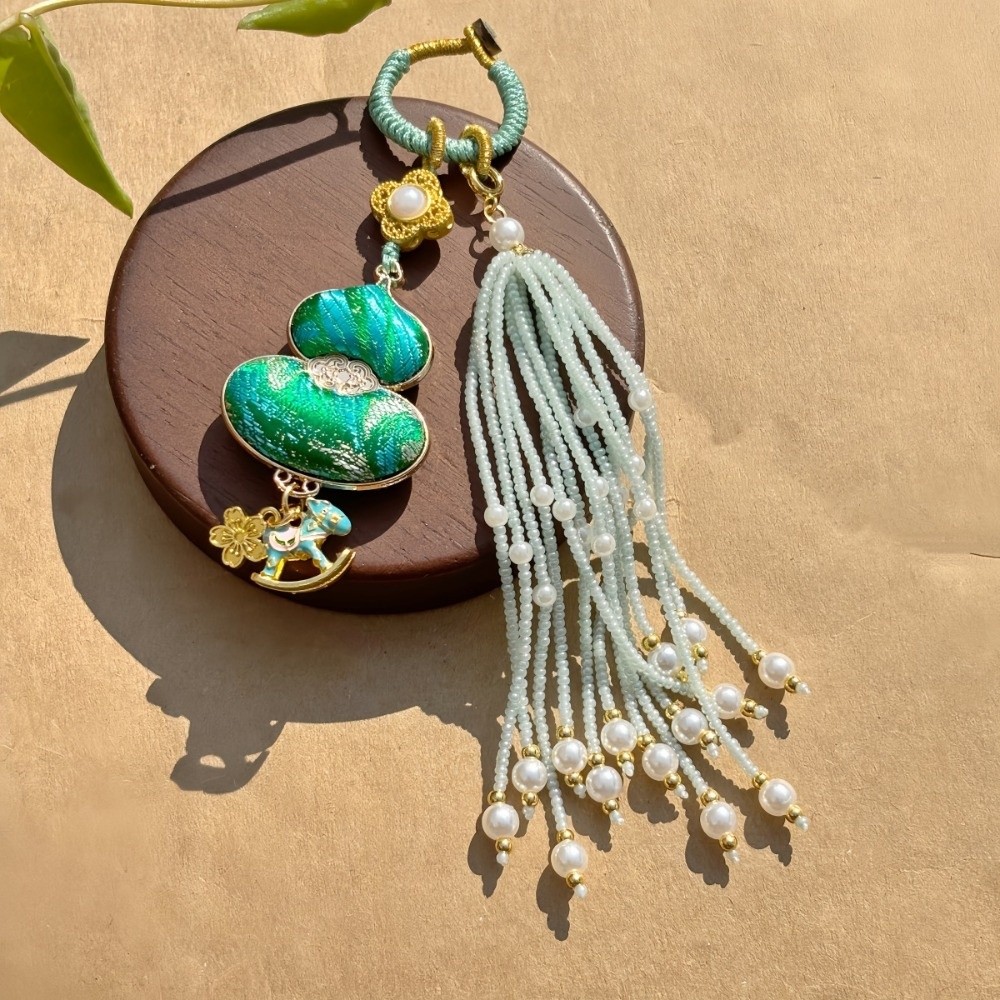 Luxury Brocade Gourd Pendant B - Luxury Bags Yellow review and price