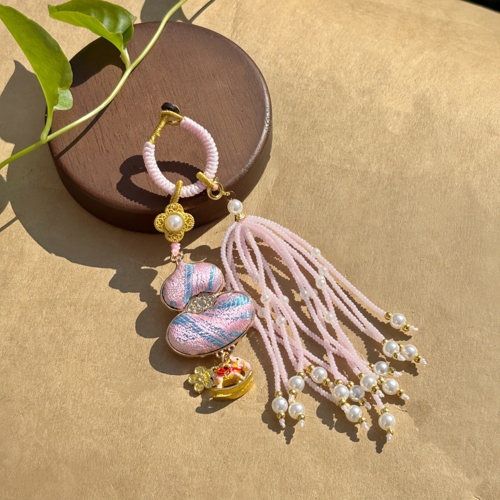 Luxury Brocade Gourd Pendant B - Luxury Bags Yellow review and price