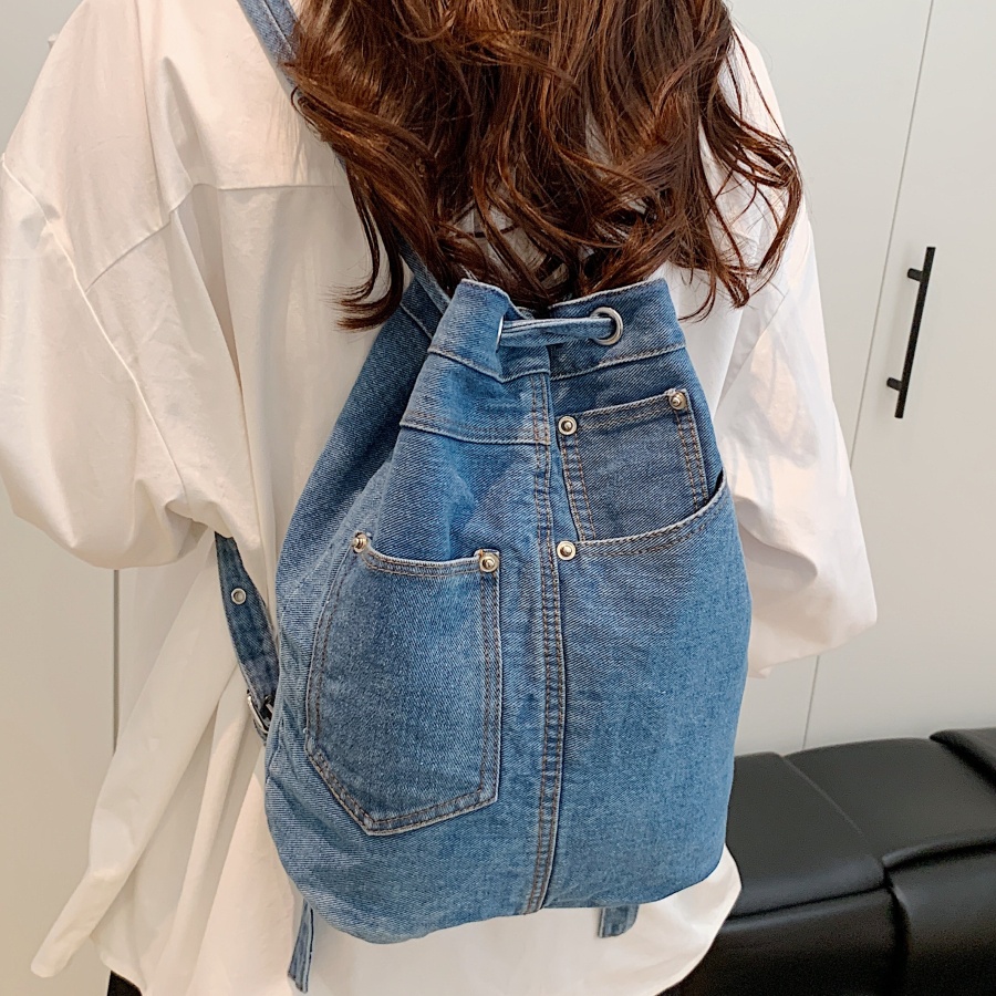 Denim Female Backpacks Casual  - Luxury Bags For Kids review and price