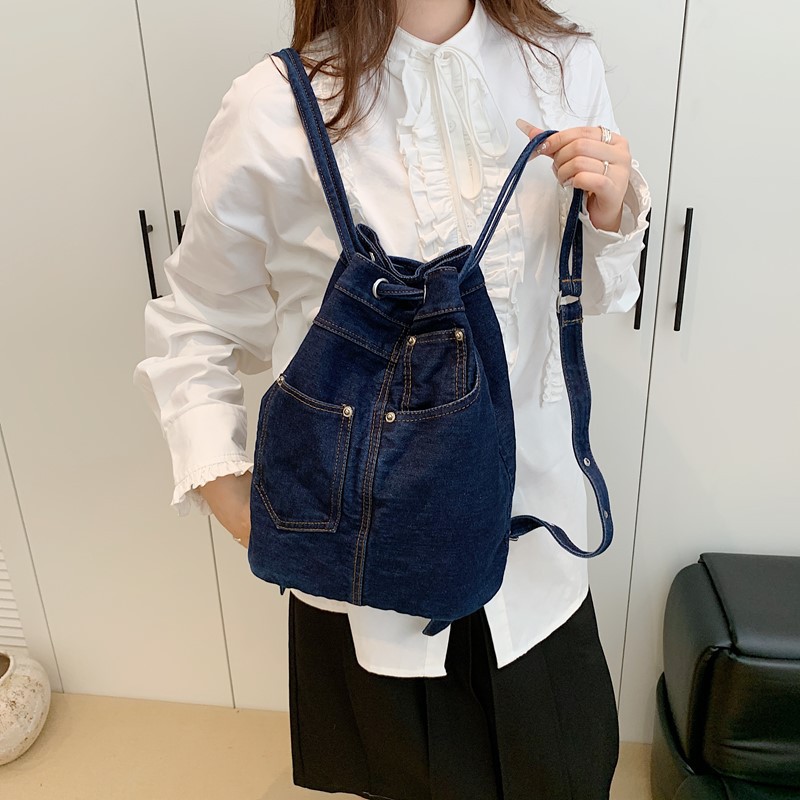 Denim Female Backpacks Casual  - Luxury Bags For Kids review and price