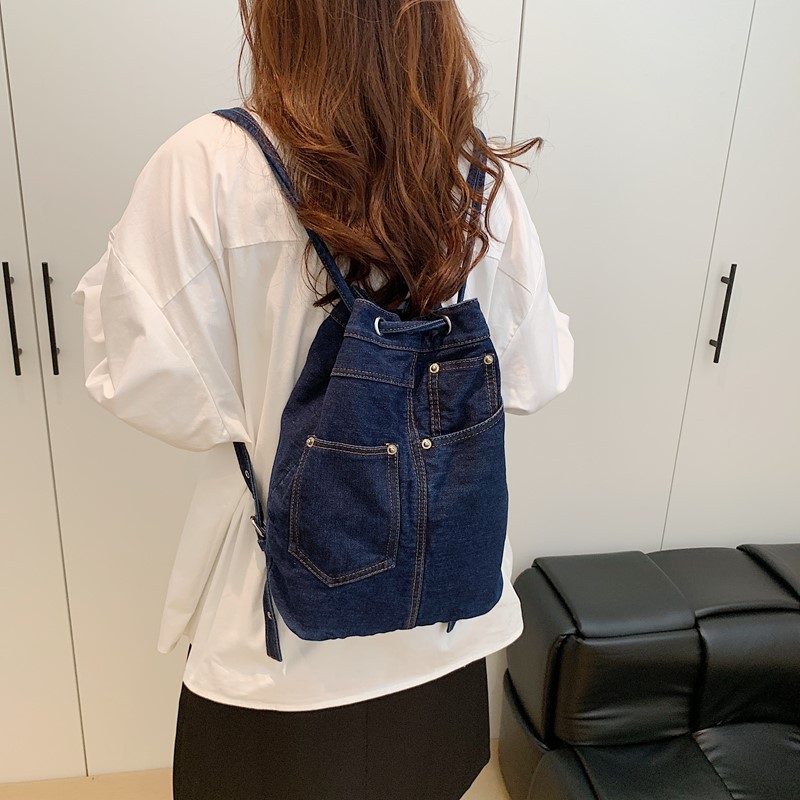 Denim Female Backpacks Casual  - Luxury Bags For Kids review and price