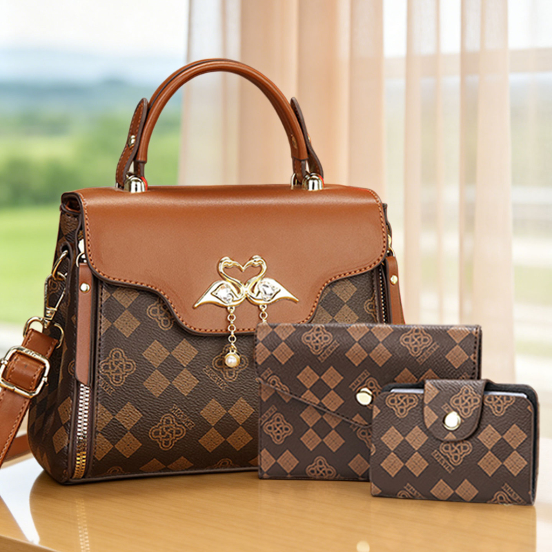 3-piece women's bag set, light - Luxurious Bag review and price