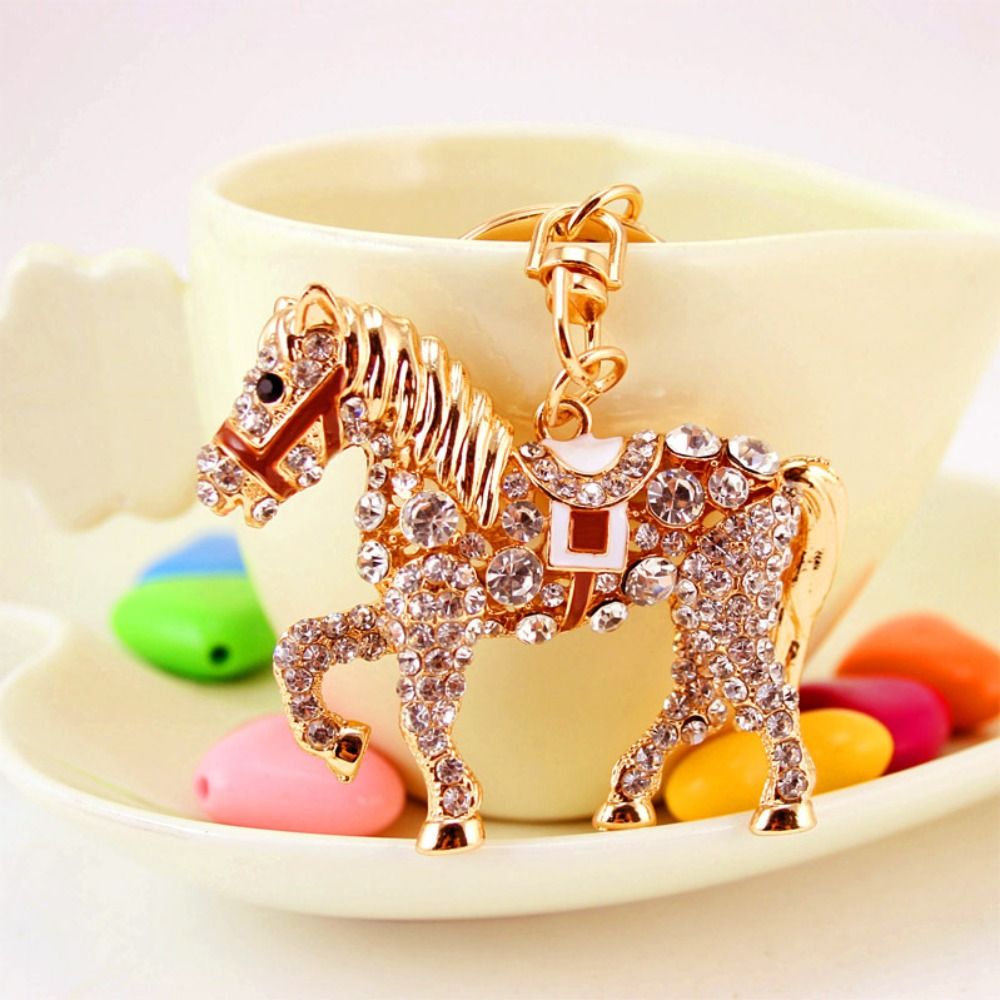 Luxury Metal Horse Key Chain C - Luxury Bags Yellow review and price